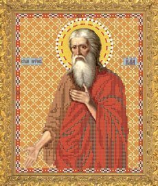 Рисунок на ткани для вышивания бисером Бис 831 "Святой Пророк Илья"