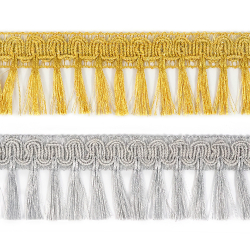 Бахрома металлизированная №2636  1/18 ярд