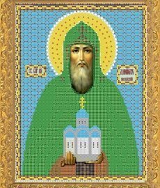 Рисунок на ткани для вышивания бисером Бис 765 "Св. Даниил Московский" Рисунок на ткани для вышивания бисером Бис 765 "Св. Даниил Московский"