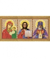 Рисунок на ткани для вышивания бисером 104Т триптих «Св. Лука Крымский»