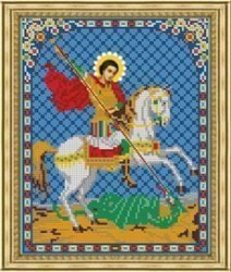 Рисунок на ткани для вышивания бисером Бис 445 «Св. Георгий Победоносец»