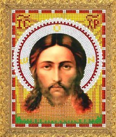 Рисунок на ткани для вышивания бисером 326М "Спас Нерукотворный"