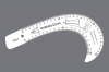 Набор лекал №2 пластик (белые) 1/8 шт