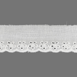 Прошва №TH167 х/б ш.3 см белый  1/14,6 м Прошва №TH167 х/б ш.3 см белый  1/14,6 м