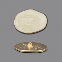 Пуговица №П-125 60L крем/золото 1/20 шт