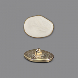 Пуговица №П-128 32L крем/золото 1/25 шт