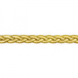 Тесьма "косичка" №10642 ш.1 см (золотистый/золото) 1/18,3 м