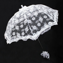 Кружевной свадебный зонт HS-10